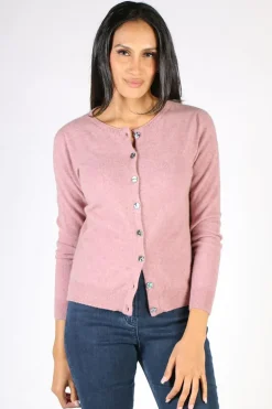 Kapeka Paua Cardigan In Petal