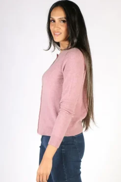 Kapeka Paua Cardigan In Petal