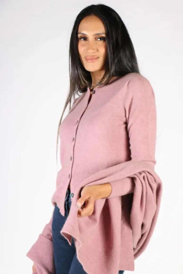 Kapeka Ribbed Wrap In Petal