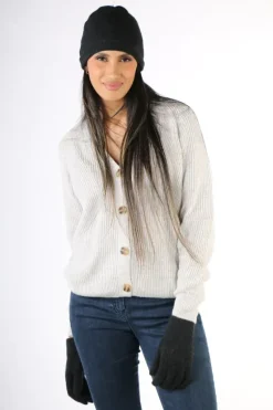 Kapeka Slouch Beanie In Black