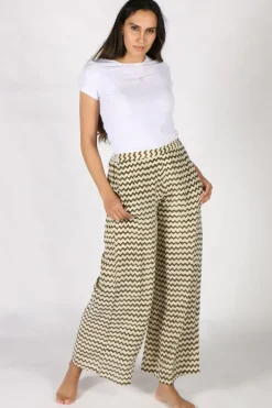 Khaki Palazzo Pant By Anupamaa