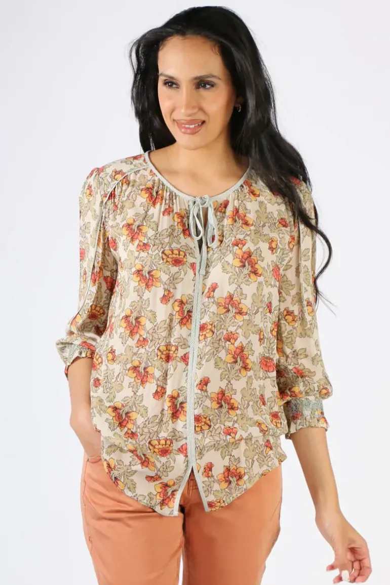 Lania Floral Holly Top In Vintage