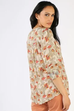Lania Floral Holly Top In Vintage