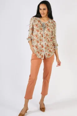 Lania Floral Holly Top In Vintage