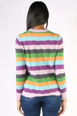 LD & CO Stripe Jumper In Lilac