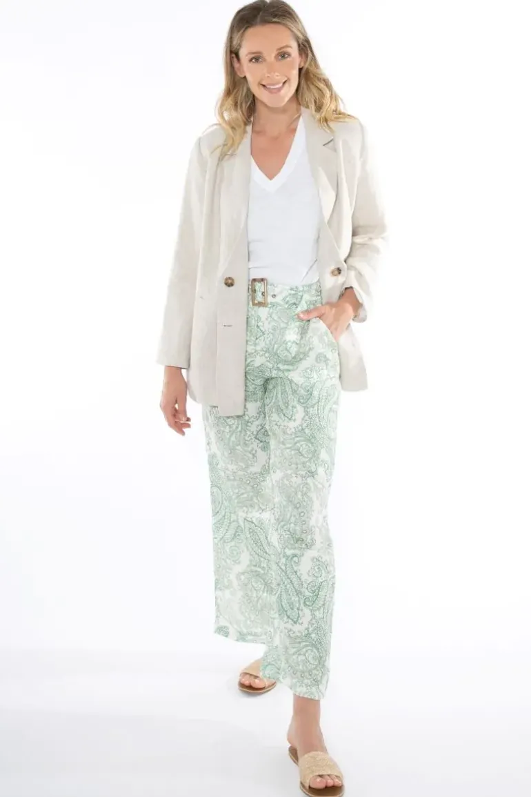 Linen Double Breasted Classic Jacket In Natural