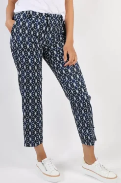Liverpool Cropped Kelsey Pant In Navy