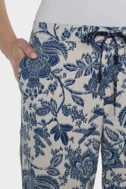 Liverpool Floral Pull On Wide Leg Pants In Floral