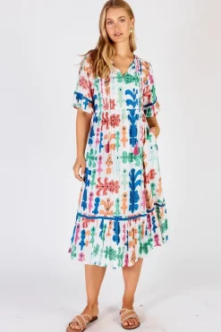 Lula Life Olivia Midi Dress In White