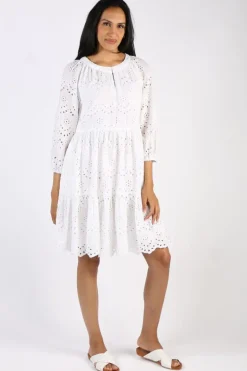Lula Soul Adele Tiered Dress In White