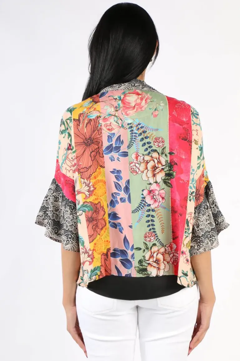 Lula Soul Capri Bolero Jacket In Multi