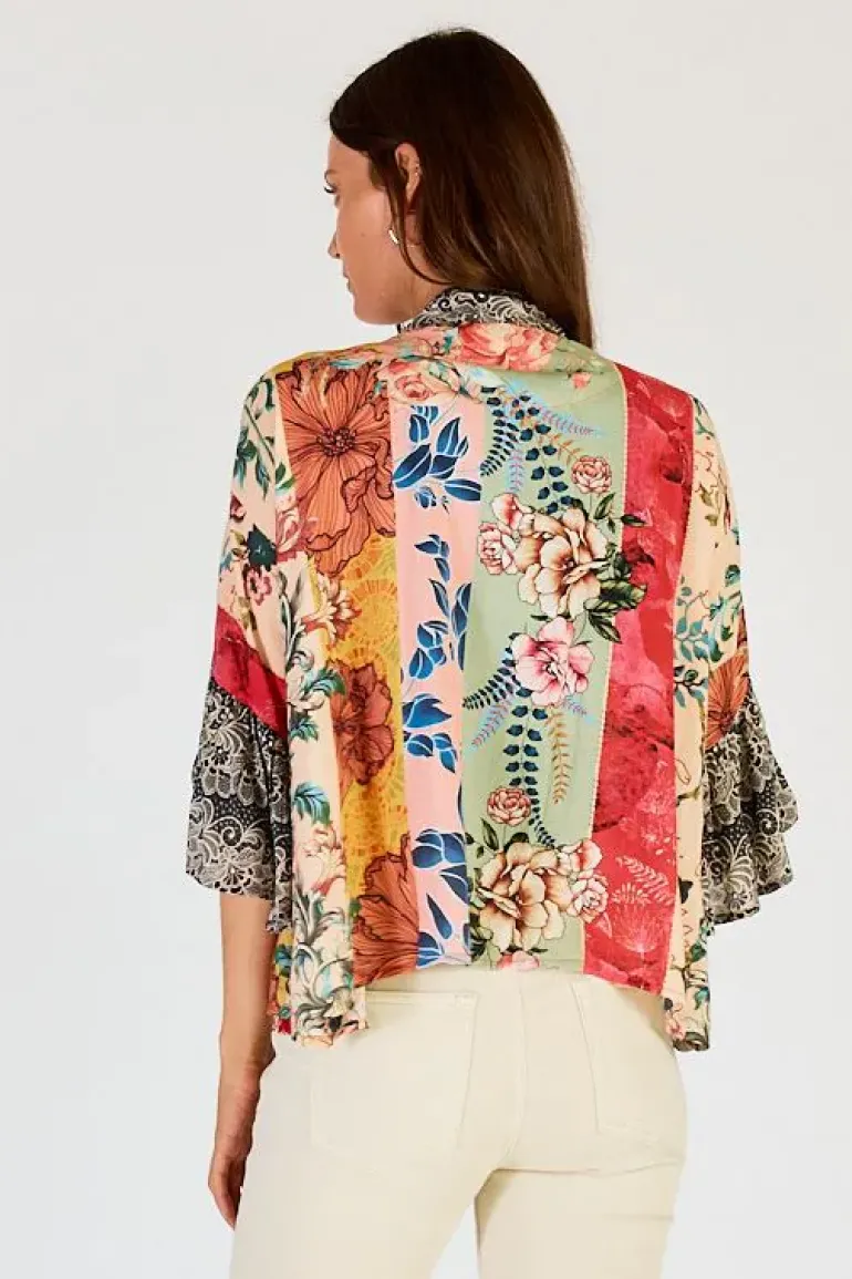 Lula Soul Capri Bolero Jacket In Multi