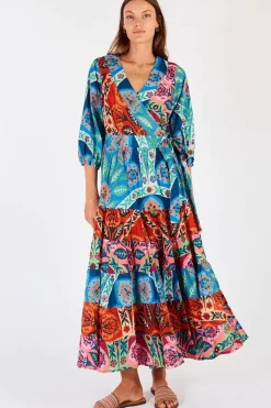 Lula Soul Poeta Wrap Dress In Multi