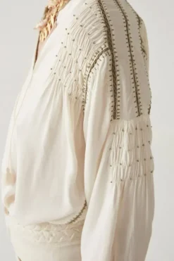 Maison Hotel Asha Blouse In Khaki