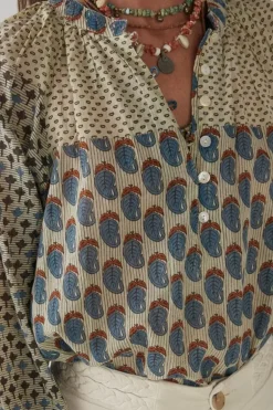 Maison Hotel Paloma Blouse In Blue