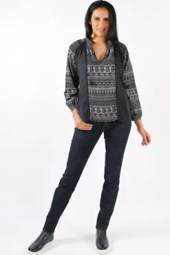 Maison Hotel Sandrine Shirt In Deep Blue