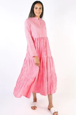 Mandalay Destination Corfu Dress In Rose
