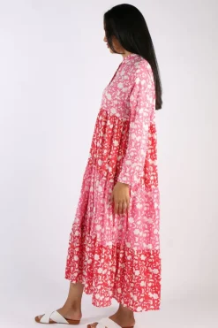 Mandalay Destination Dress In Pink Floral