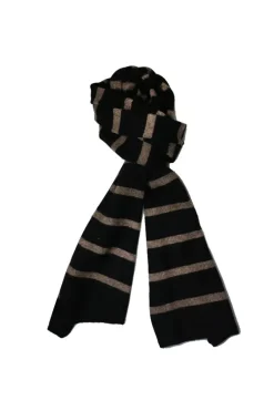 Mansted Stripe Zi Scarf In Black
