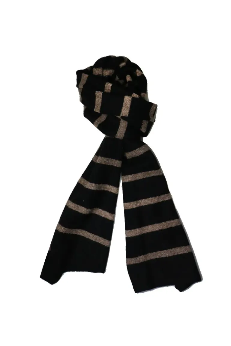 Mansted Stripe Zi Scarf In Black