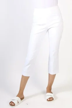Marco Polo Bengaline Capri Pant In White