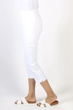 Marco Polo Bengaline Capri Pant In White