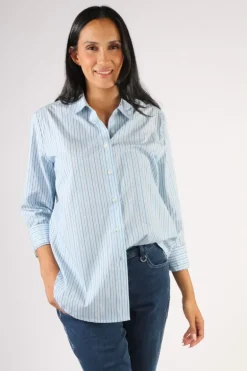 Masai Ilak Stripe Shirt In Blue