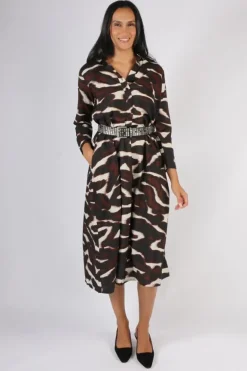 Masai Nikkini Printed Dress In Coffee