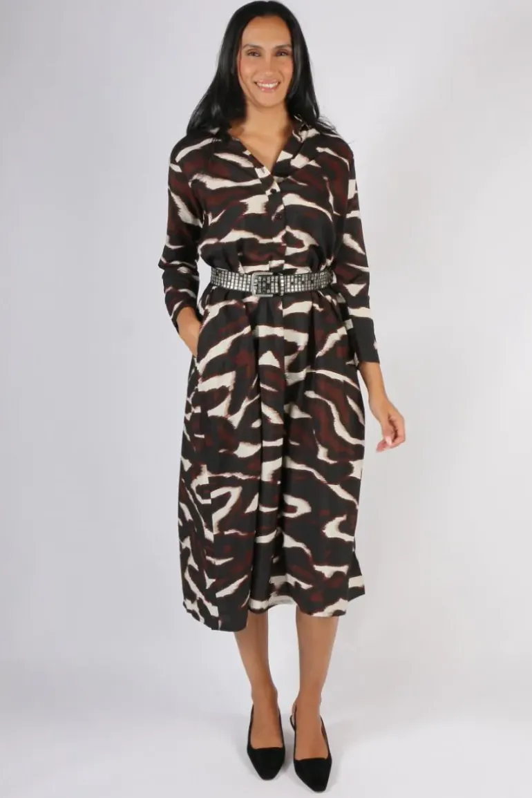 Masai Nikkini Printed Dress In Coffee