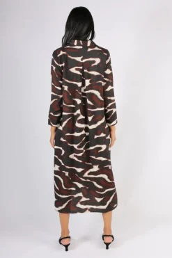Masai Nikkini Printed Dress In Coffee