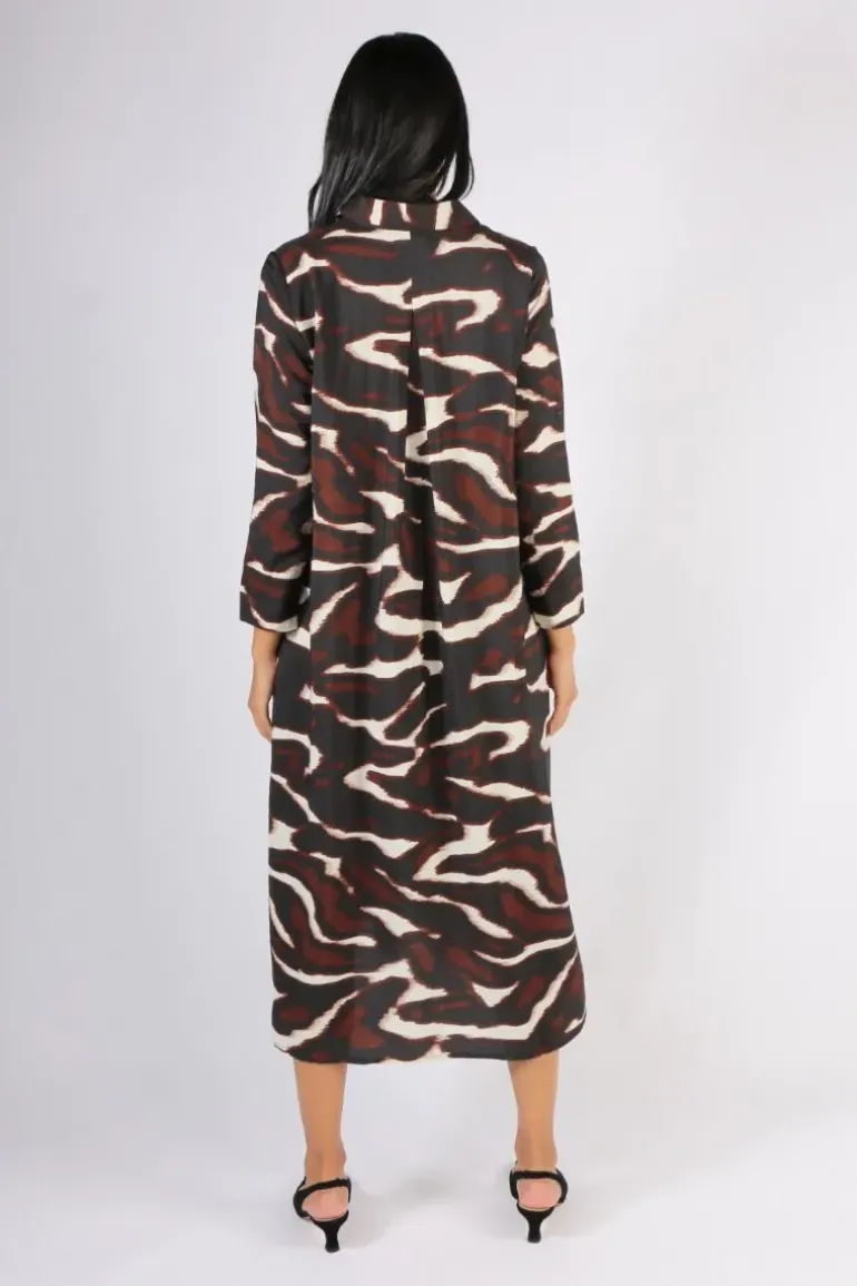 Masai Nikkini Printed Dress In Coffee