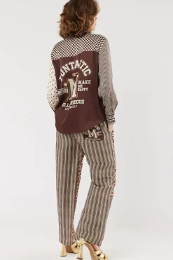 Me369 Bailey Pant In Chocolate Print