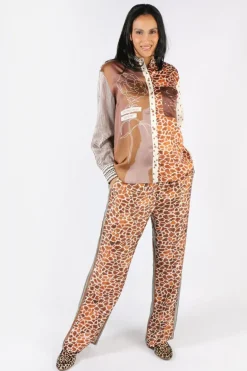 Me369 Bailey Pant In Chocolate Print