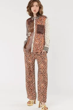 Me369 Isabel Shirt In Chocolate Print