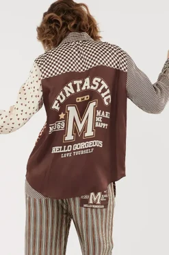 Me369 Isabel Shirt In Chocolate Print