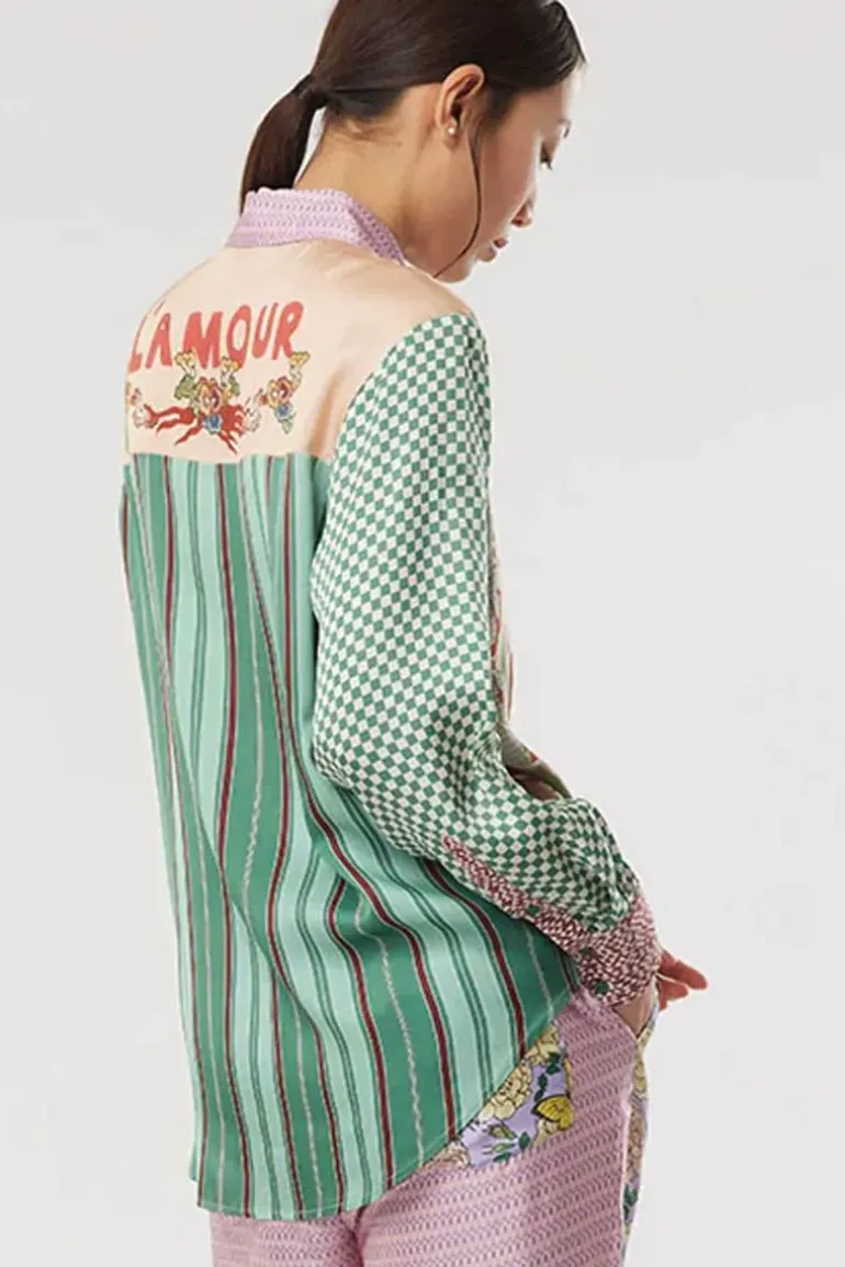 Me369 Isabel Shirt In L'Amour Print
