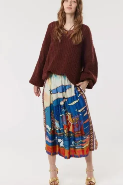 Me369 Vanessa Skirt In Nautical Print