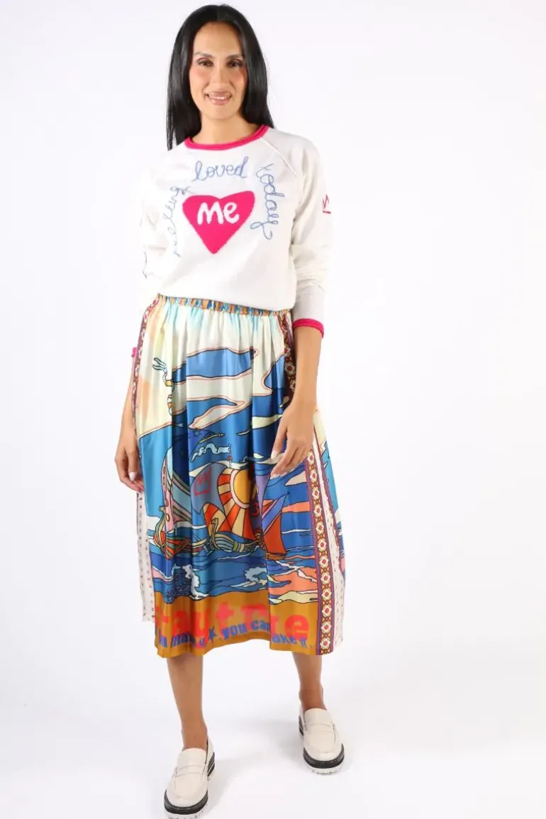 Me369 Vanessa Skirt In Nautical Print