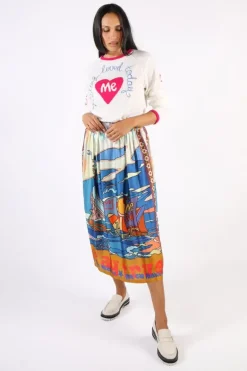 Me369 Vanessa Skirt In Nautical Print