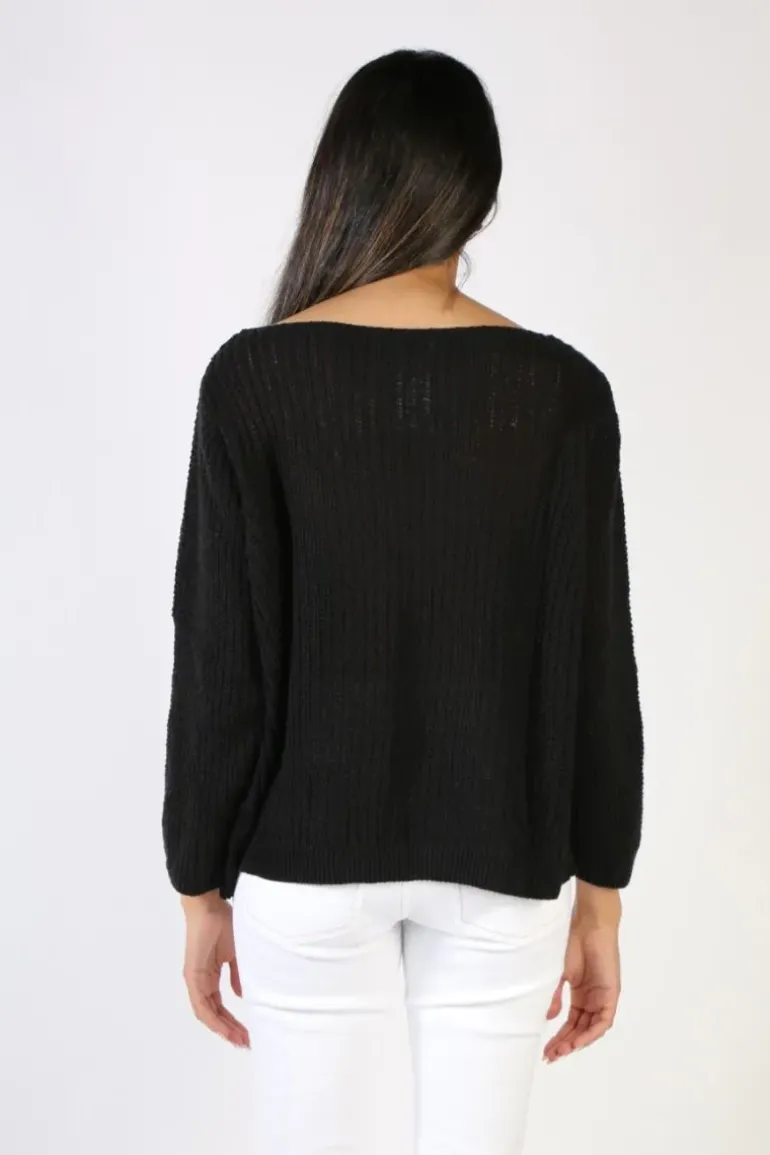 Milson Piper Jumper In Black