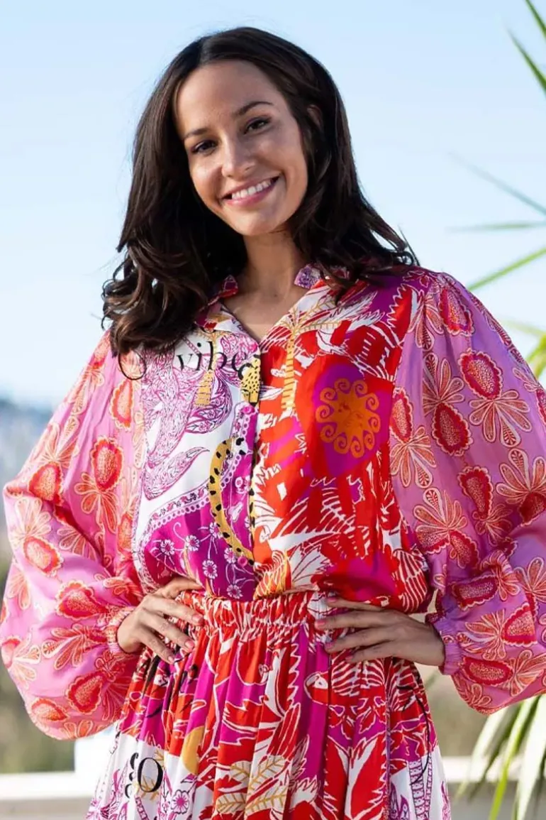 Miss Goodlife Good Vibes Shirt In Multi