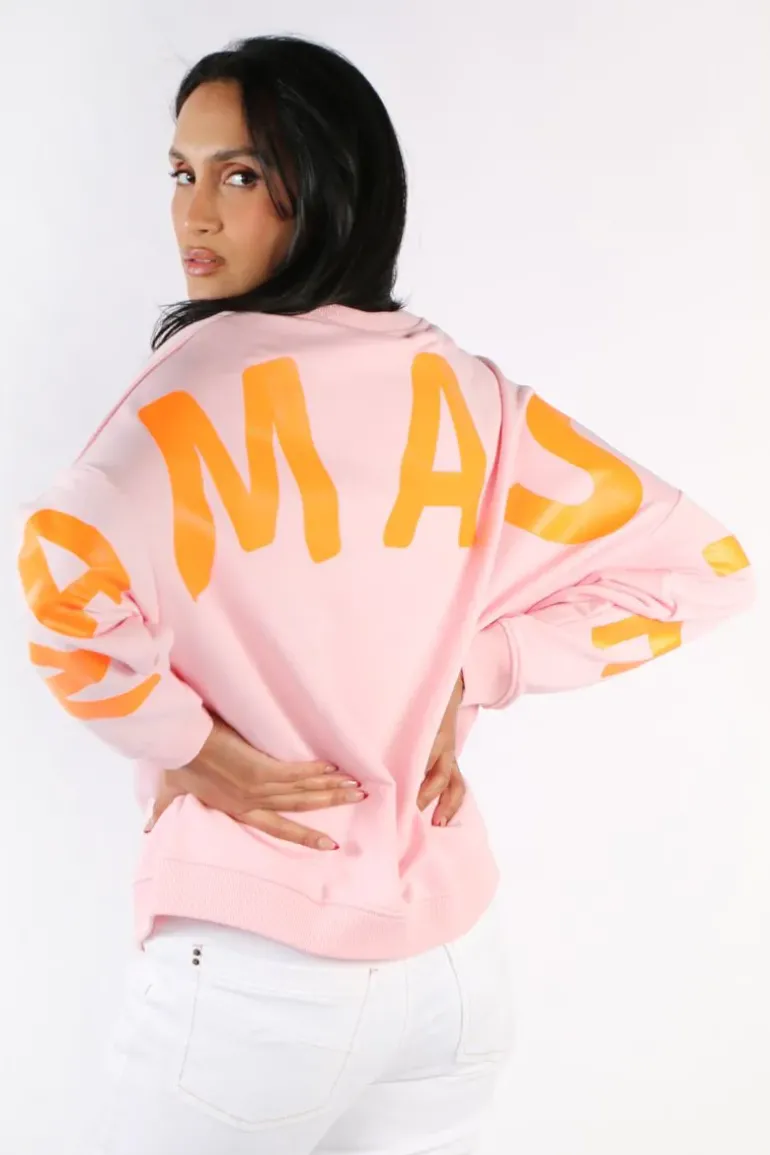 Miss Goodlife Namaste Sweat Top In Rose