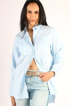 Mos Mosh Clear Skies Overshirt In Stripe