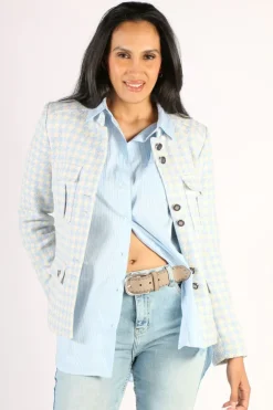 Mos Mosh Clear Skies Overshirt In Stripe
