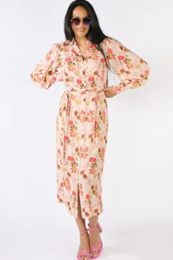 Mos Mosh Emerson Silver Floral Dress In Print