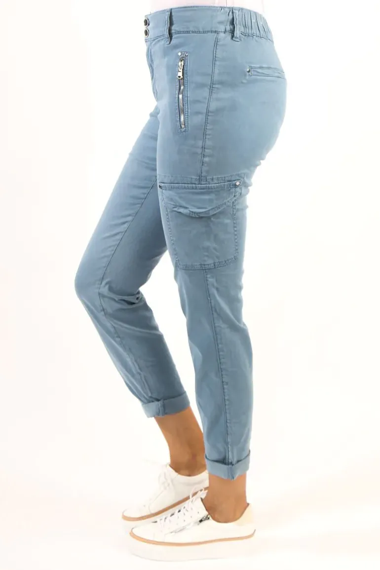 Mos Mosh Gilles Timaf Cargo Pant In Shadow Blue