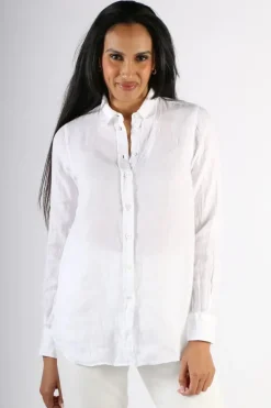 Mos Mosh Kali Linen Shirt In White