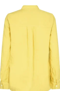 Mos Mosh Kali Linen Shirt In Chartreuse