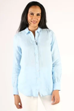 Mos Mosh Kali Linen Shirt In Sky