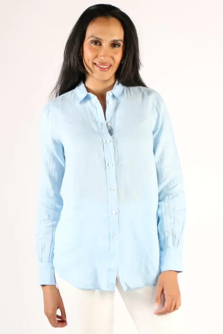 Mos Mosh Kali Linen Shirt In Sky